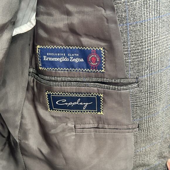 Ermenegildo Zegna Copplay 100% Wool Two Button Blazer - Gray - 38W 32Reg - Picture 5 of 12